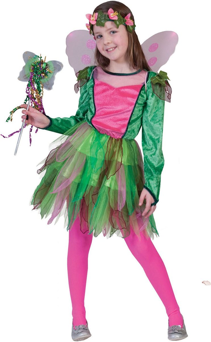 Elfen Feeen & Fantasy Kostuum | Rosy De Elf | Meisje | Maat 152 | Carnaval kostuum | Verkleedkleding